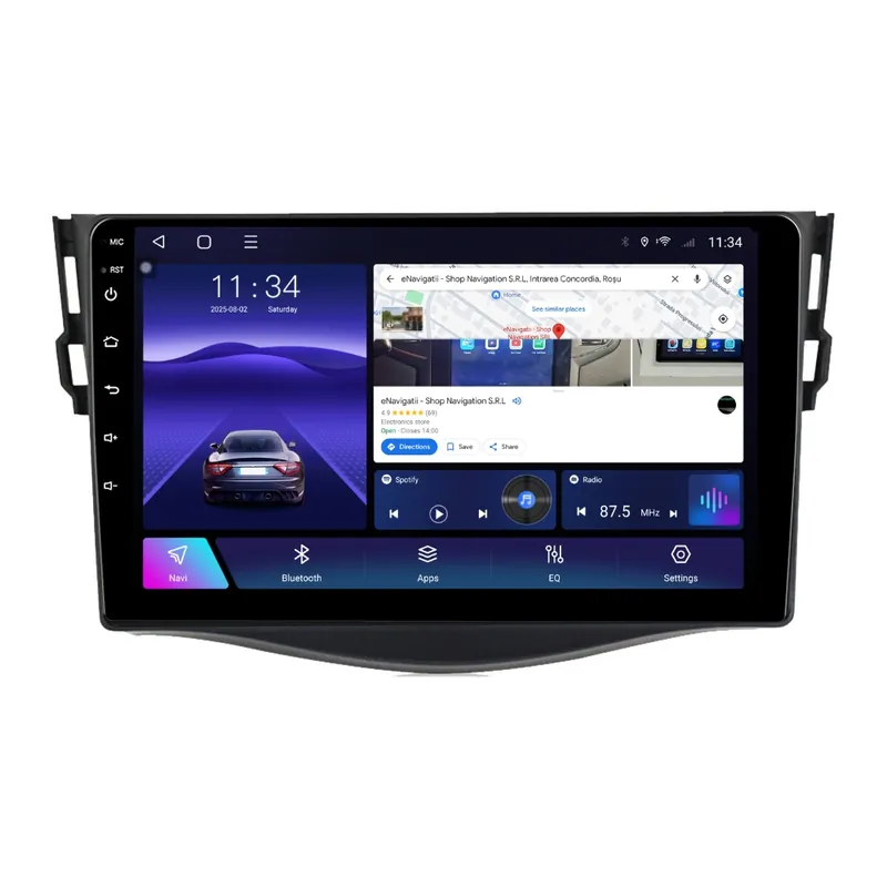 Navigatie Toyota Rav4 III (2005-2013) cu Android, 2GB RAM, 32GB ROM, Ecran 9" Touchscreen, CarPlay, SIM 4G Disponibil imediat