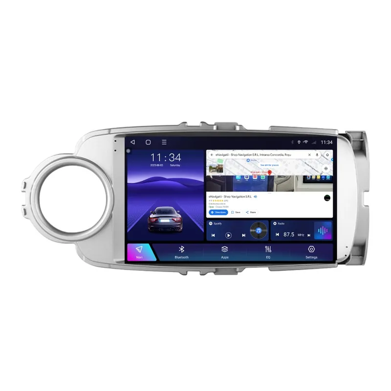 Navigatie Toyota Yaris P13 (2011-2020) Gri cu Android, 2GB RAM, 32GB ROM, Ecran 9" Touchscreen, CarPlay Livrare gratuită