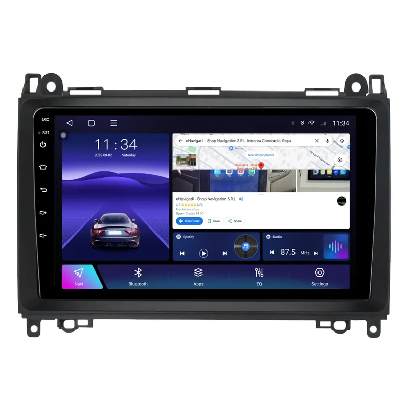 Navigatie Mercedes Sprinter (2006-2018) cu Android, 2GB RAM, 32GB ROM, Ecran 9" Touchscreen, CarPlay, SIM 4G Cumpărături sigure
