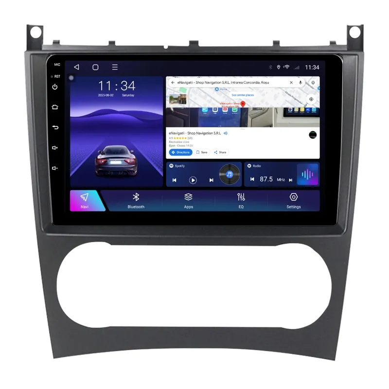 Navigatie Mercedes CLC-Class CL203 (2008-2011) cu Android, 2GB RAM, 32GB ROM, Ecran 9" Touchscreen, CarPlay, SIM 4G Mai ieftin