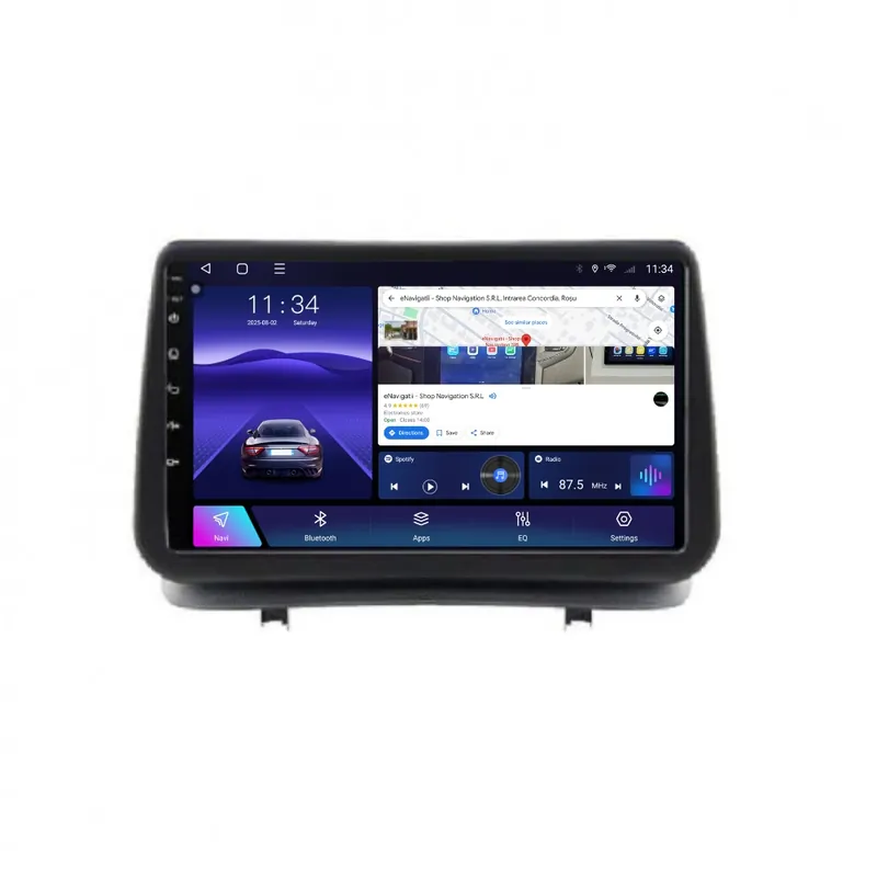 Livrare rapidă Navigatie Renault Clio III (2005-2012) cu Android, 2GB RAM, 32GB ROM, Ecran 9" Touchscreen, CarPlay, SIM 4G