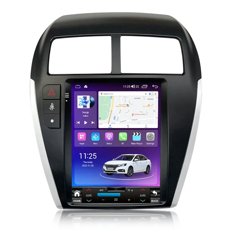 Navigatie Tip Tesla Mitsubishi ASX 2010-2016 9.7 INCH 2 GB RAM + 32 GB ROM QLED 4 CORE CARPLAY COOLER Livrare gratuită
