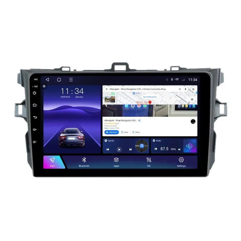 Navigatie Toyota Corolla E15 (2007-2013) cu Android, 4GB RAM, 64GB ROM, Ecran QLED 9" Touchscreen, CarPlay Wireless, DSP Cel mai bun preț