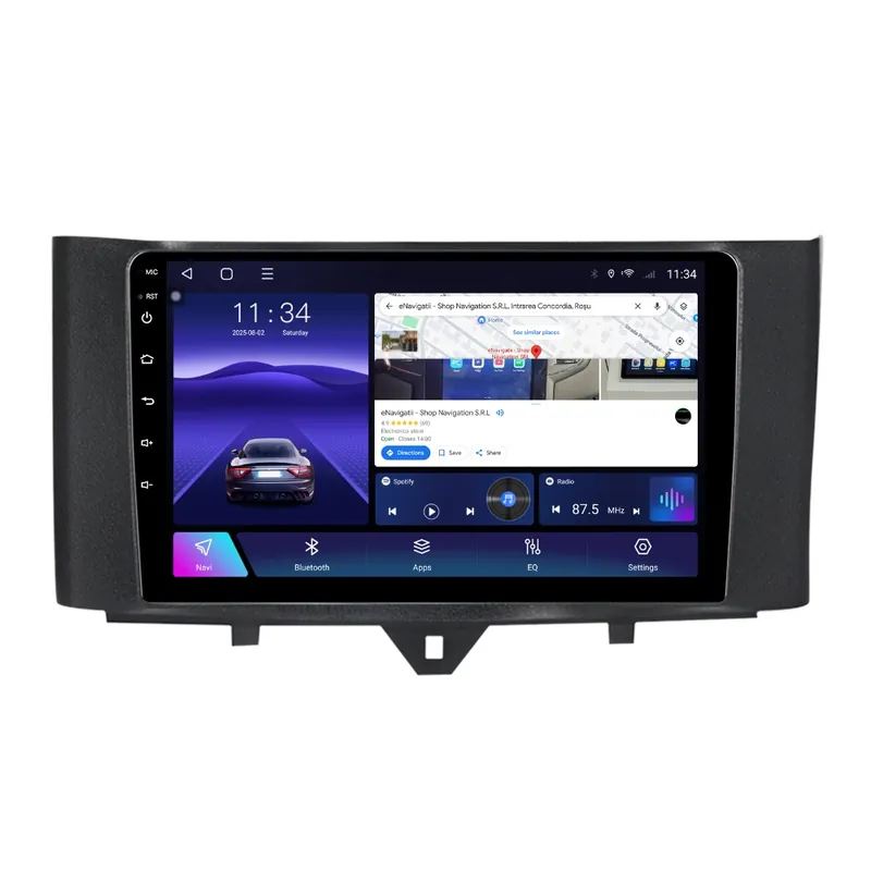 Navigatie Smart Fortwo (2011-2014) cu Android, 4GB RAM, 64GB ROM, Ecran QLED 9" Touchscreen, CarPlay Wireless, DSP Bestseller