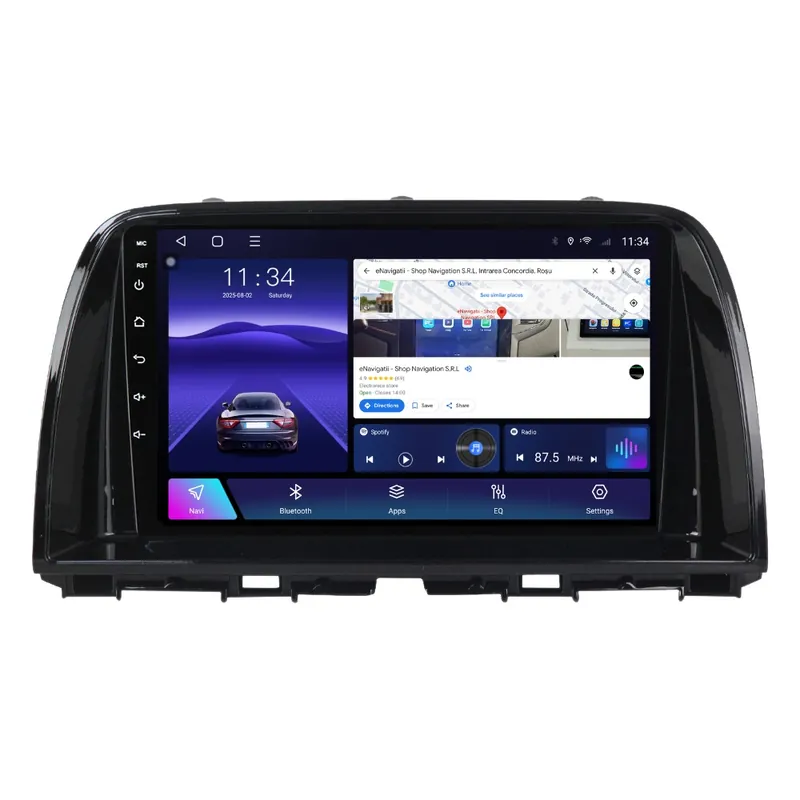 Reducere specială Navigatie Mazda CX-5 (2011-2017) cu Android, 4GB RAM, 64GB ROM, Ecran QLED 9" Touchscreen, CarPlay Wireless, DSP