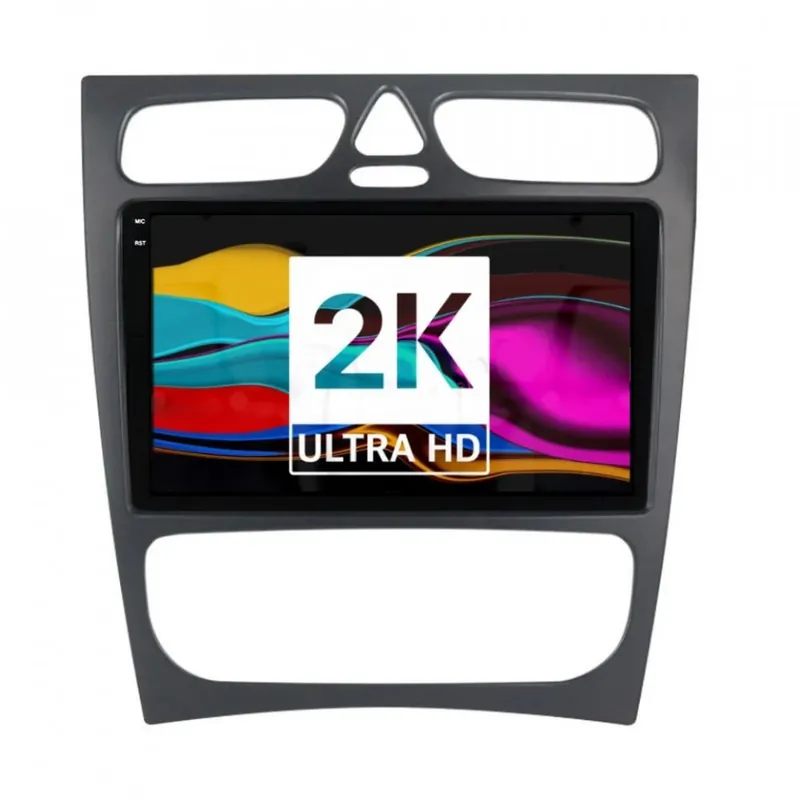 Bestseller Navigatie Android 2K Mercedes C-Class W203 (2000-2007) cu Android, 2 GB RAM, 32 GB, Ecran QLED 9.5 Inch 2000x1200, CarPlay Wireless, 4G