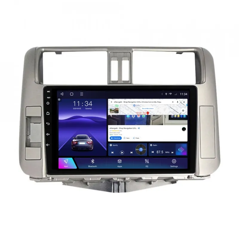 Ultima șansă Navigatie Toyota Land Cruiser Prado J150 (2013-2017) cu Android, 4GB RAM, 64GB ROM, Ecran QLED 9" Touchscreen, CarPlay Wireless