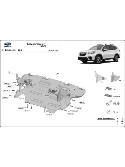Ofertă Scut motor Subaru Forester Hybrid ( 2018-2025 )