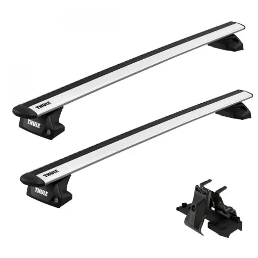 Preferatul clienților Bare transversale Thule WingBar Evo Flush Silver dedicate pentru VOLVO V60 Cross Country 5 usi Estate 2019 - prezent cu bare longitudinale integrate