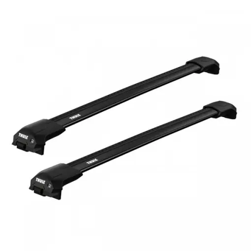 Livrare gratuită Bare transversale Thule WingBar Raised Edge Black dedicate pentru VOLKSWAGEN Taigo 5 usi SUV, model 2022 - prezent cu bare longitudinale inaltate