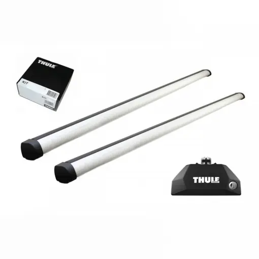Bare transversale Thule Evo Flush Rail Profesional dedicate pentru SKODA Enyaq 5 usi SUV 2021 - prezent cu bare longitudinale integrate Lichidare de stoc