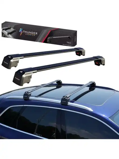 Set bare transversale portbagaj de tip Wingbar, TRX2+-98-102, Culoare neagră, dedicate pentru BMW X3 F25 2011-2017 Promoție