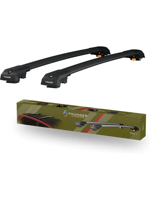 Set bare transversale portbagaj de tip Wingbar, TRX1-90-90, Culoare neagră, dedicate pentru PEUGEOT 307 SW 2002-2008 Transport gratuit