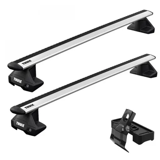 Bare transversale Thule Evo Clamp Silver dedicate pentru Ford Mondeo (Mk. V), 5 usi Estate, model 2015 - prezent cu plafon normal Popular