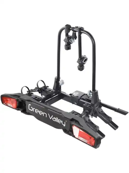 Promoție Suport 2 biciclete Green Valley TOURER (3 cu adaptor) cu prindere pe carligul de remorcare
