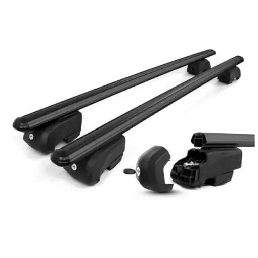 Ieftin Set bare transversale portbagaj Omtec Bold Bar V2, culoare neagra, dedicate pentru VOLVO XC90 SUV 15-