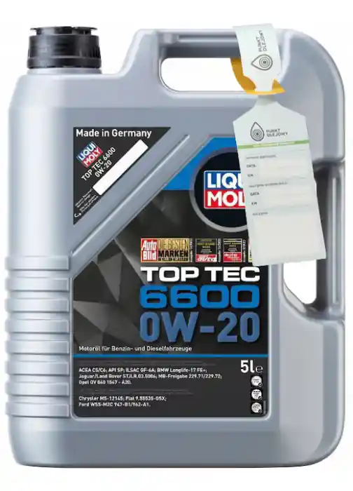 Ulei motor Liqui Moly Top Tec 6600 21411, sintetic, 0W20, 5L Transport gratuit