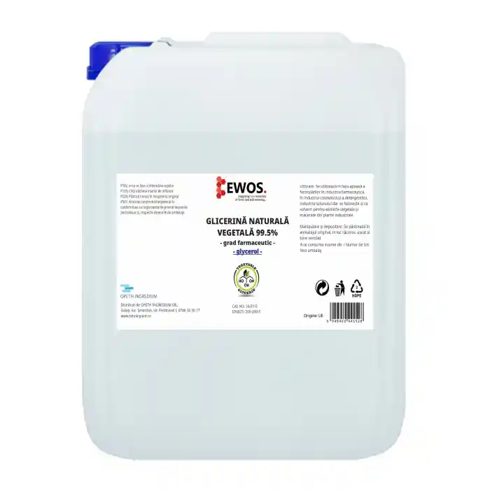 Livrare rapidă Glicerina EWOS 99,5% naturala vegetala, 12,5 kg kosher/halal, grad farmaceutic