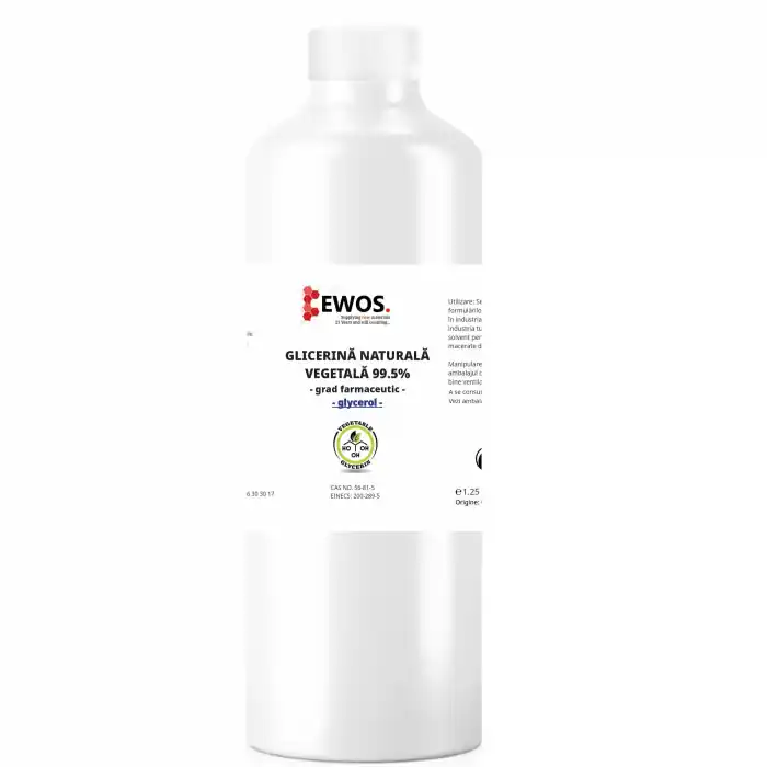 Livrare expres Glicerina EWOS 99,5% naturala vegetala, 1,25kg kosher/halal, grad farmaceutic