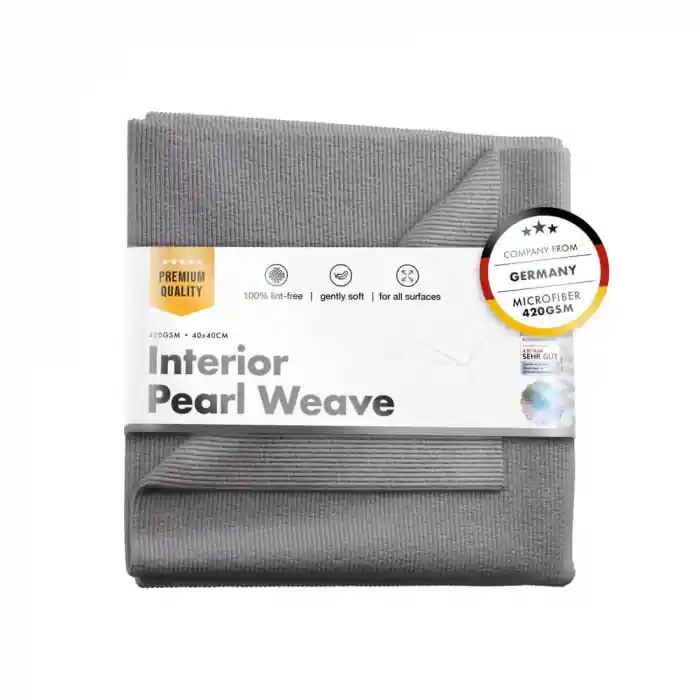 Laveta microfibra ChemicalWorkz Interior Pearl Weave Towel 420GSM, gri, 40x40cm Calitate înaltă