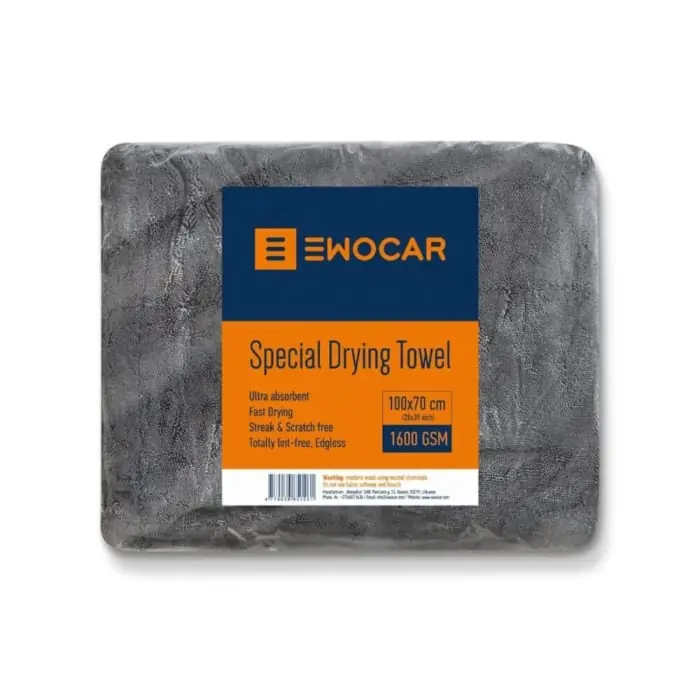 Reducere Prosop uscare ultra absorbant din microfibra Ewocar Special Drying Towel 1600GSM, gri, 100x70cm