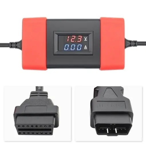 Discount Cablu adaptor diesel pentru camion 24V la 12V Techstar®, 5W, 24V, convertizor, Suporta transmisia de date prin protocol Easydiag 2.0/3.0/GOLO si pentru scanerul Thinkdiag OBD2, Negru/Rosu