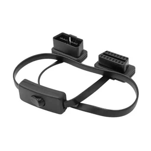 Prelungitor Cablu Auto Techstar®, OBD2, 60 cm, cu Buton ON/OFF Chilipir