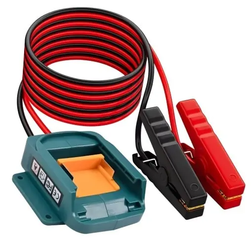 Reducere extra Cablu Pornire Motor Auto cu Clesti si Adaptor pentru Baterii Makita 18V – Starter Portabil 1.8m, ABS, 8AWG, Fara Baterie