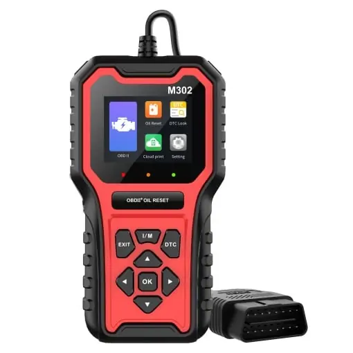 Tester Diagnoza Auto Techstar M302, OBD II, Resetare Oil Service, Live Data, Test senzor O2, Printare cloud cod QR Reducere