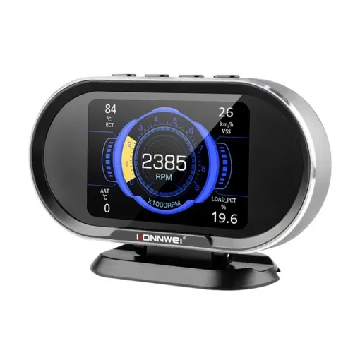 Display Konnwei KW206, OBD2, Ecran HUD LCD 3.2", Test 0-100, 92 Date Afisate, Afisare/Stergere Erori, Luminozitate Automata, Auto Sleep Preferatul clienților