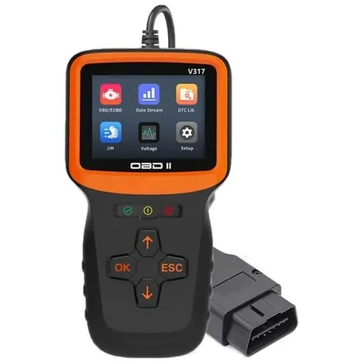 Instrument De Scanare Si Diagnosticare Auto Techstar® V317, Display 2.8 inch, Citire si stergere coduri eroare motor, Diagnosticare CAN, Compatibil OBD II si EOBD, Negru/Orange Lichidare de stoc