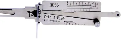 Decodor unealta auto Lishi Originala HU56 – 2-in-1 Pick, pentru deblocare usi si portbagaj, compatibila cu Volvo S40, V40 si Mitsubishi Carisma Noutate