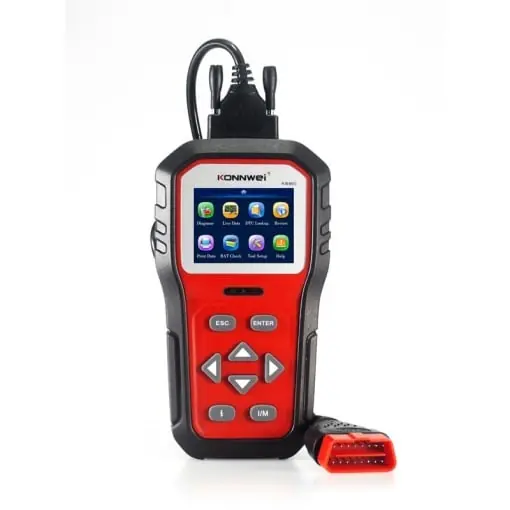 Discount Diagnoza OBD2 KONNWEI KW860, Red, Afisare Erori + Descriere, Resetari, Live Data, Freeze Frame, ELM 327 OBDII