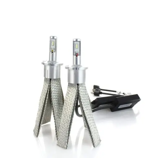 Livrare expres Set 2 LED-Uri Auto Techstar® 8C D4,H7 80w, 8000 Lumeni, 6500K, AUTO, 12-24 Volti, COB, Radiator Aluminiu Si Cupru