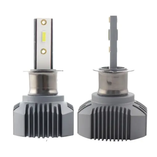 Ieftin Set 2 LED-uri Auto Techstar® S1, H3, 40w, 4000 Lumeni, 6500K, AUTO, 12-24 Volti, CSP, Canbus, Radiator Aluminiu