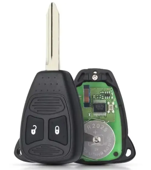 Cheie auto cu telecomanda compatibila cu Chrysler 300, Aspen, Dodge Charger, Durango, Dakota, Jeep Commander, Grand Cherokee, KOBDT04A, ID46, 433 MHz, 2 butoane Discount