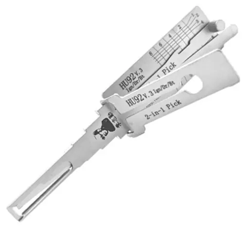 Popular Decodor unealta auto Lishi Original HU92 2 in 1 cu ridicator dublu, pentru contact, usi si portbagaj, compatibil cu BMW, MINI, Land Rover, Range Rover