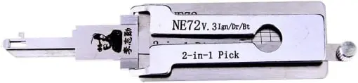 Decodor auto Lishi NE72 2 in 1 pick pentru chei Citroen Peugeot Renault 206 207, lama NE72 Reducere