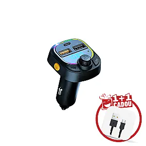 CARMAX MODULATOR FM BLUETOOTH 12V 1XTYPE-C 2XUSB Preț redus