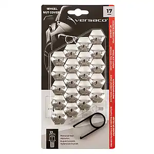 Set capace 20 buc. prezoane chrome 17 mm Ofertă exclusivă