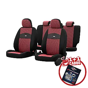 Ultima șansă Set husa scaun Otom Smart 11 buc - rosu