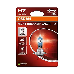 Bec auto H7 12V 55W PX26D Night Breaker Laser BL1 Osram Ofertă